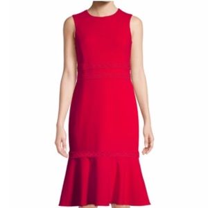 Calvin Klein flounce MIDI dress